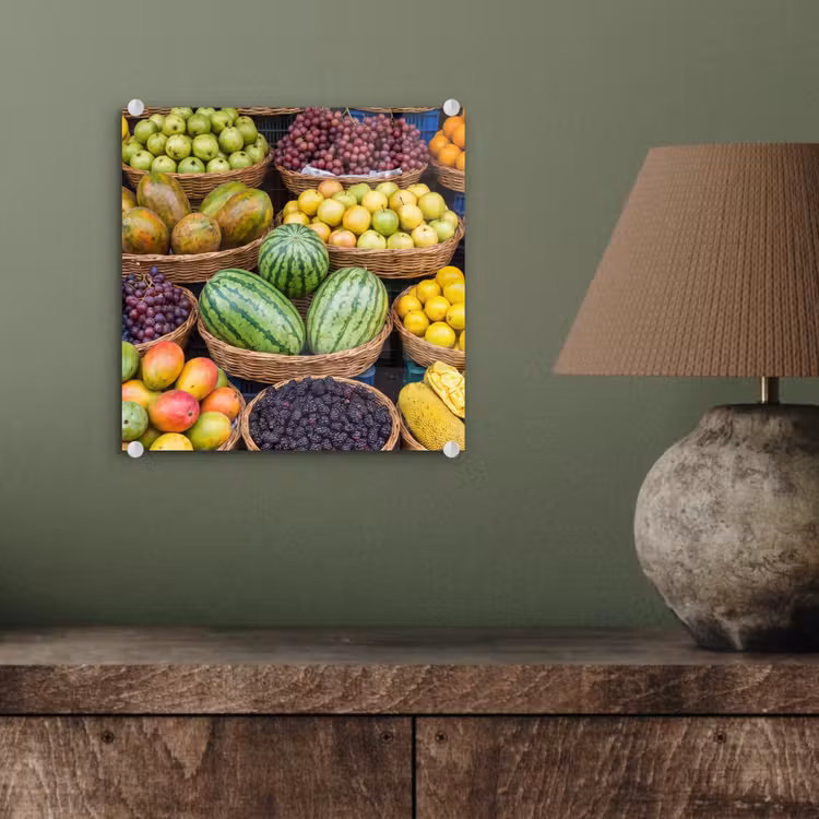 Glas schilderij - Fruit - Markt - Kleurrijk - Fruit - Markt - Kleurrijk plexiglas 5mm klein