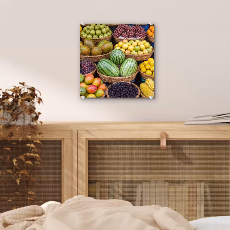 Glas schilderij - Fruit - Markt - Kleurrijk - Fruit - Markt - Kleurrijk plexiglas 5mm klein