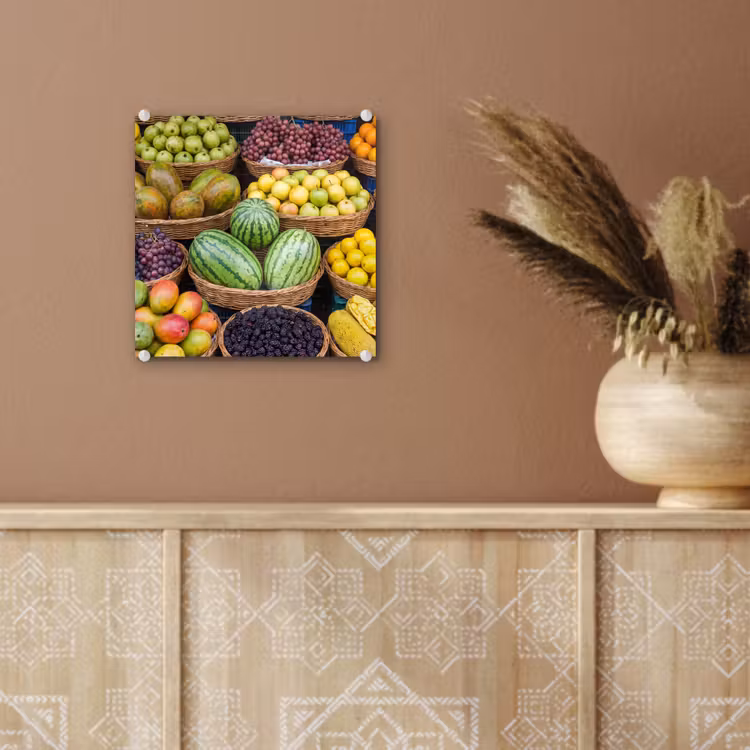 Glas schilderij - Fruit - Markt - Kleurrijk - Fruit - Markt - Kleurrijk plexiglas 5mm klein