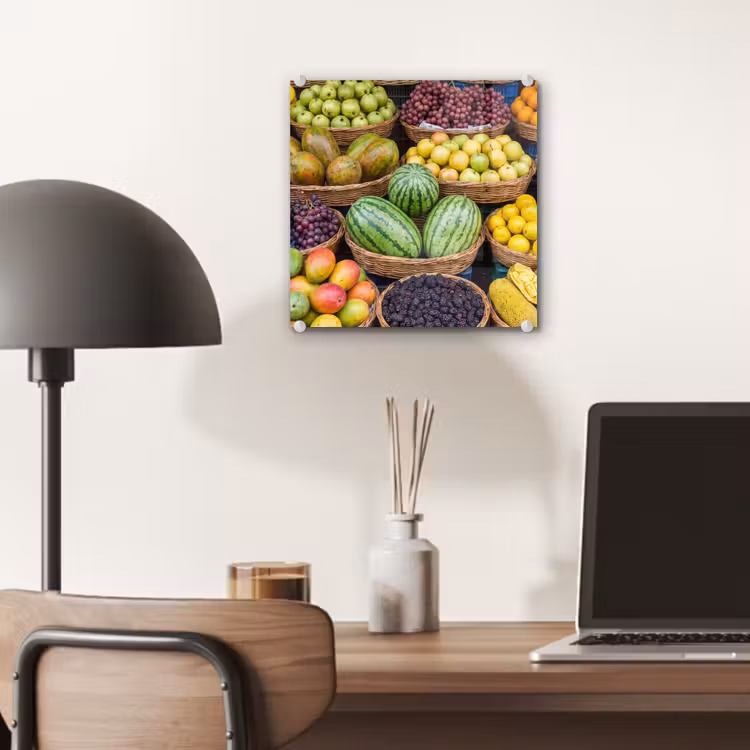 Glas schilderij - Fruit - Markt - Kleurrijk - Fruit - Markt - Kleurrijk plexiglas 5mm klein