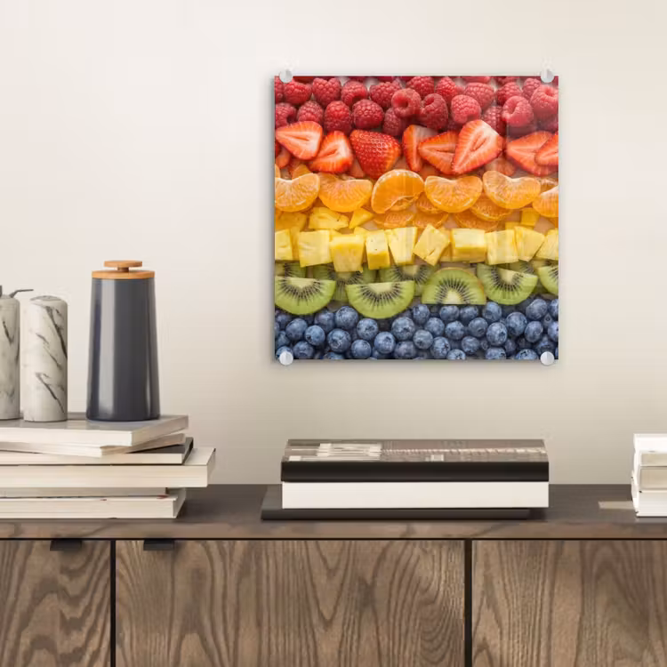 Fruit - Regenboog - Gezond - Kleurrijk plexiglas 5mm klein -sfeer1