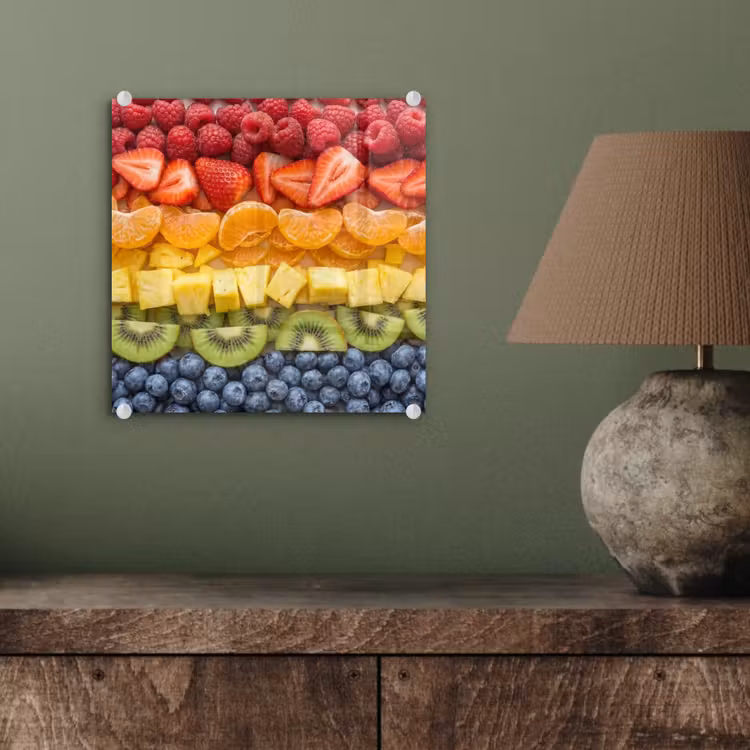 Fruit - Regenboog - Gezond - Kleurrijk plexiglas 5mm klein -sfeer3