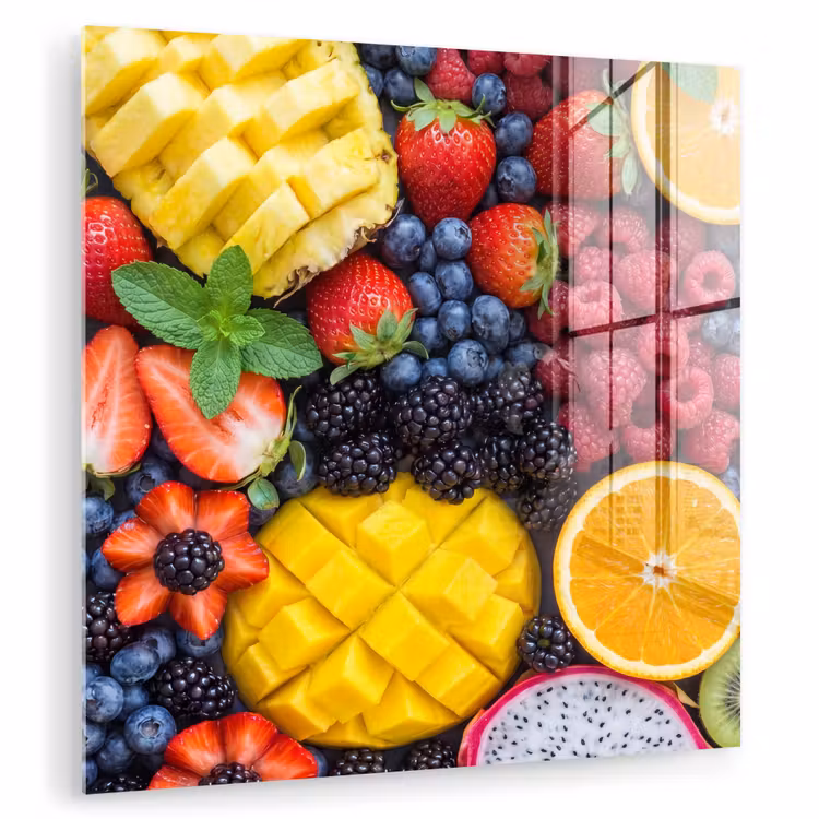 Fruit - Vers - Kleurrijk - Eten plexiglas 5mm klein -zzzproduct_nieuw