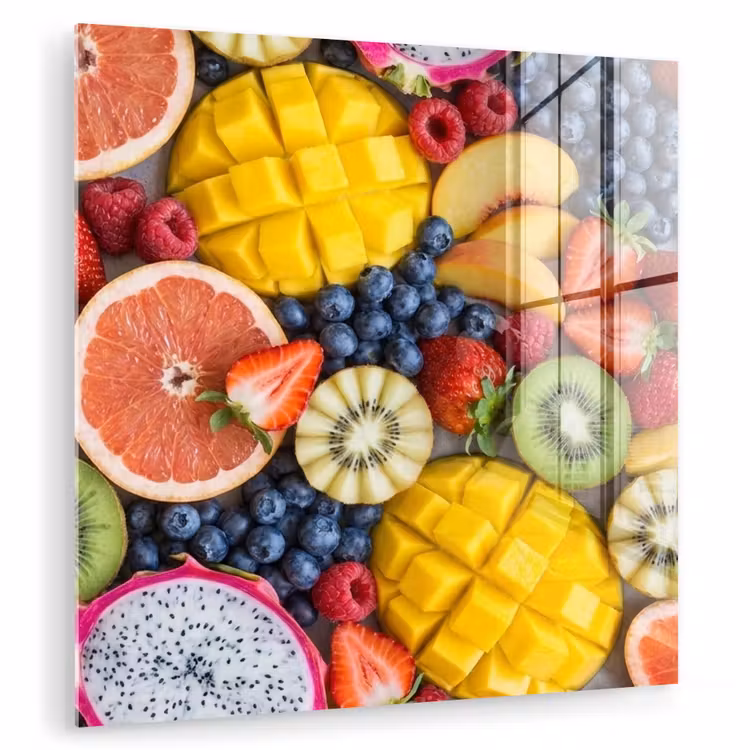 Fruit - Versneden - Kleurrijk - Eten - Gezond plexiglas 5mm klein -zzzproduct_nieuw