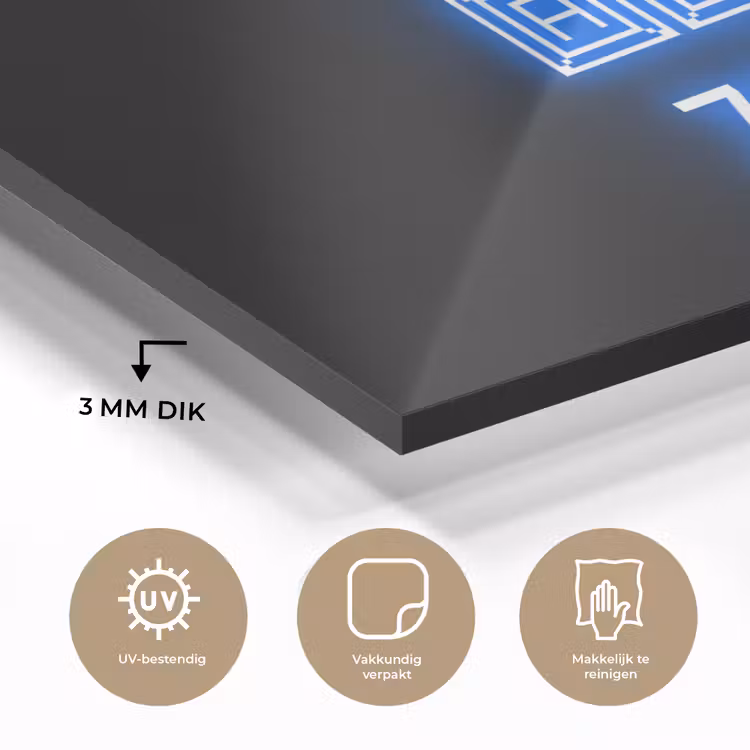 Gaming - Tekst - Gaming zone - Neon - Blauw plexiglas 5mm klein -sfeer2