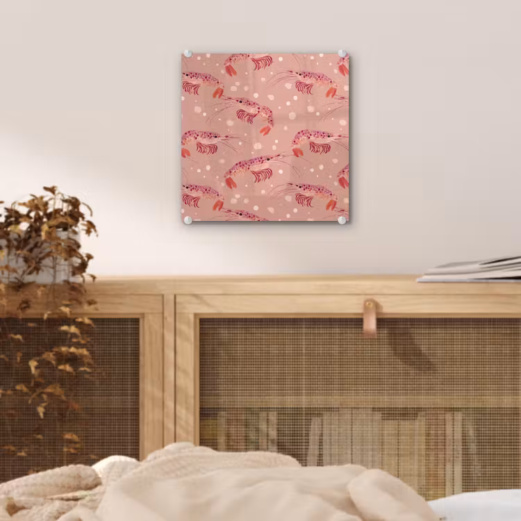 Garnalen - Stippen - Roze plexiglas 5mm klein 11 -sfeer4