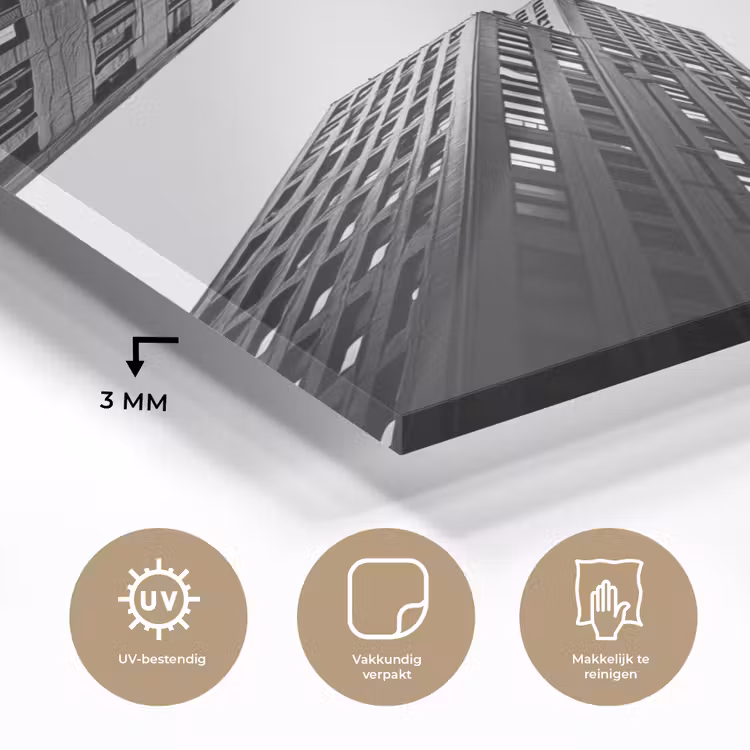 Gebouwen - Lucht - Zwart plexiglas 5mm klein -sfeer2