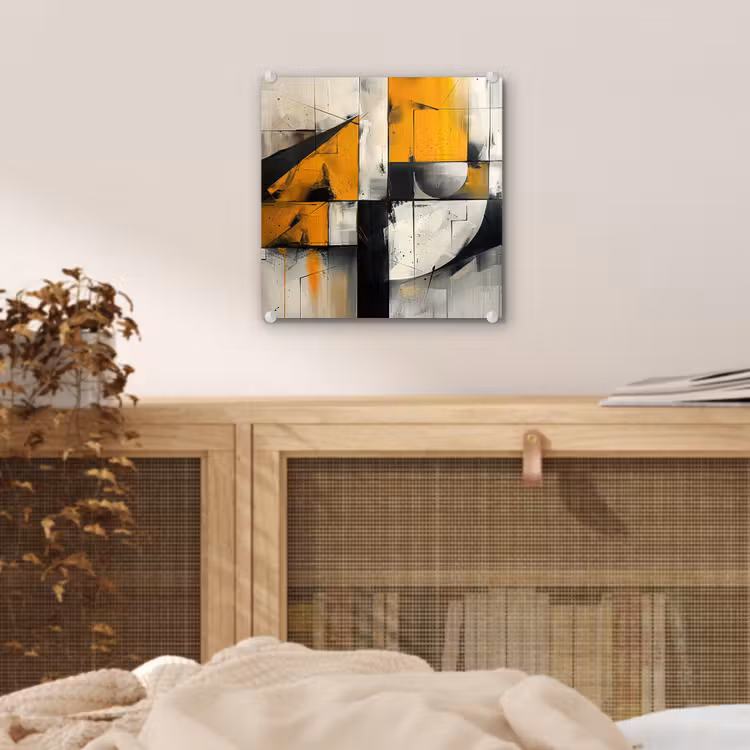 Geel - Abstract - Modern - Vormen plexiglas 5mm klein -sfeer4