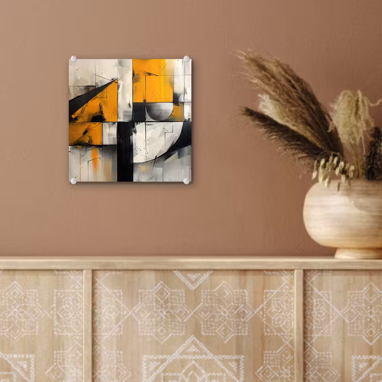 Geel - Abstract - Modern - Vormen plexiglas 5mm klein -sfeer5