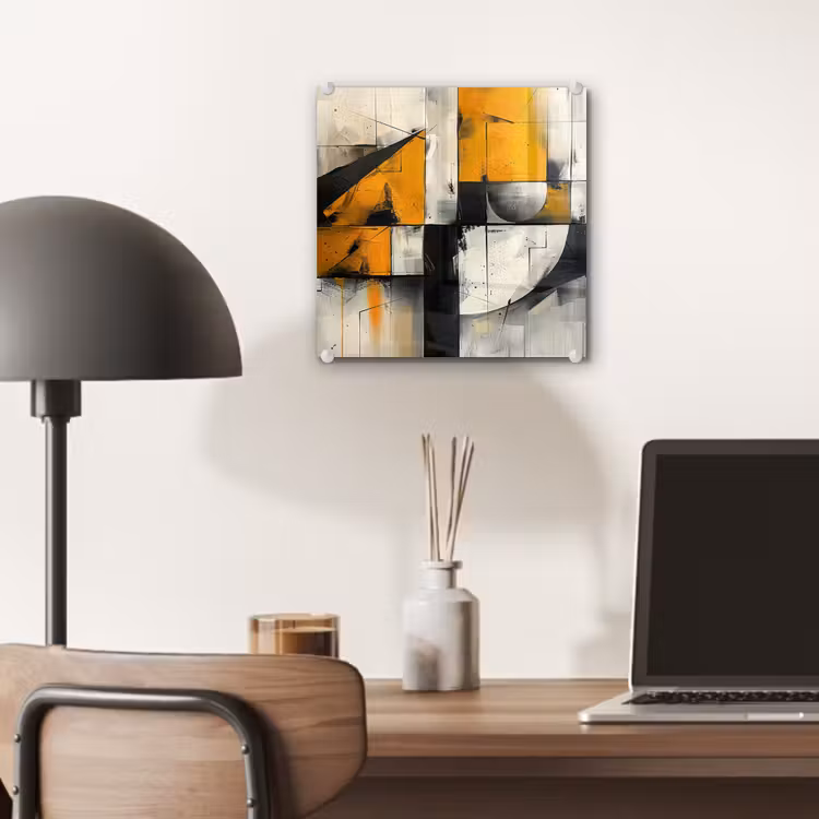 Geel - Abstract - Modern - Vormen plexiglas 5mm klein -sfeer6