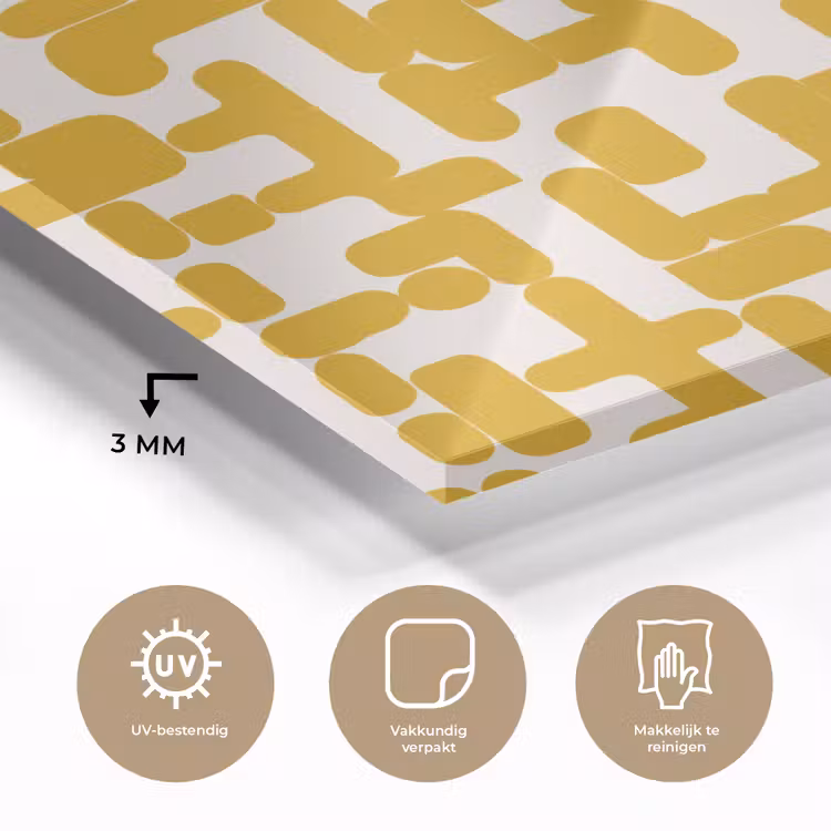 Geel - Beige - Patroon plexiglas 5mm klein 11 -sfeer2
