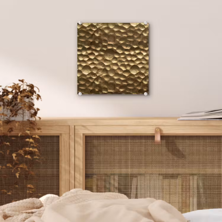 Gehamerd - Reliëf - Textuur - Bronsgoud plexiglas 5mm klein 11 -sfeer4