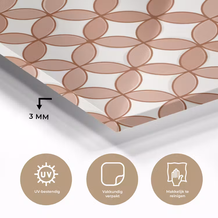 Geometrisch - Cirkels - Modern - Terracotta plexiglas 5mm klein 11 -sfeer2