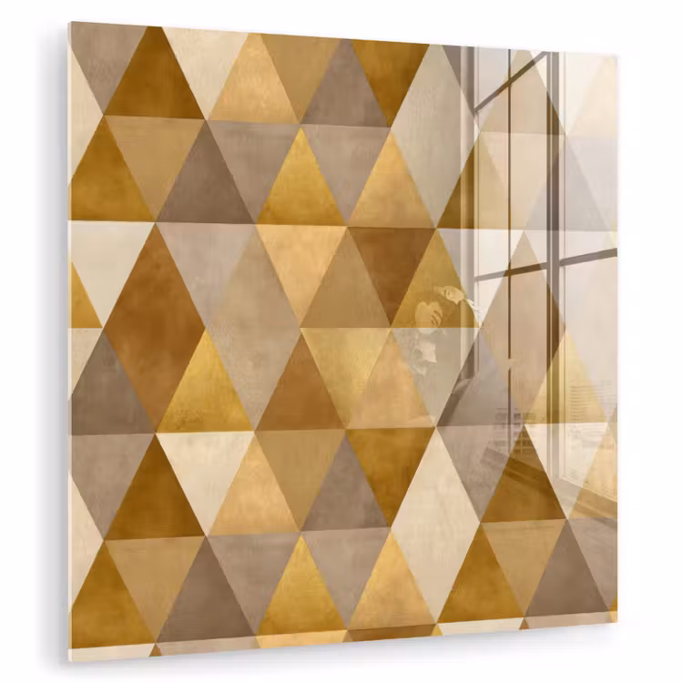 Geometrisch - Driehoek - Goud plexiglas 5mm klein 11 -zzzproduct_nieuw