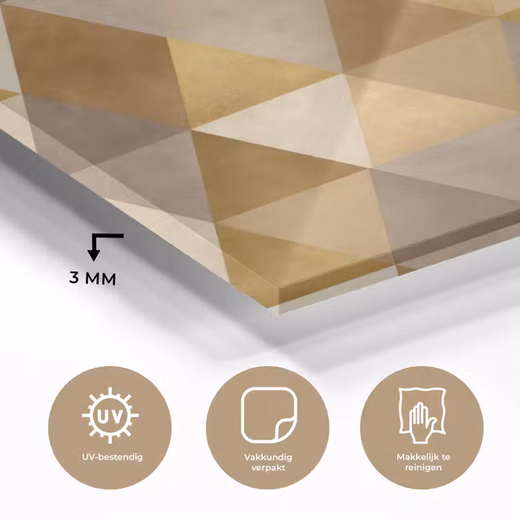 Geometrisch - Driehoek - Goud plexiglas 5mm klein 11 -sfeer2