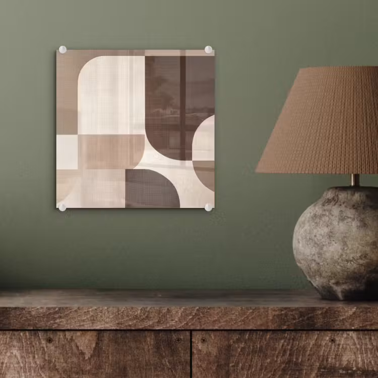 Geometrisch - Geweven structuur - Modern plexiglas 5mm klein -sfeer3
