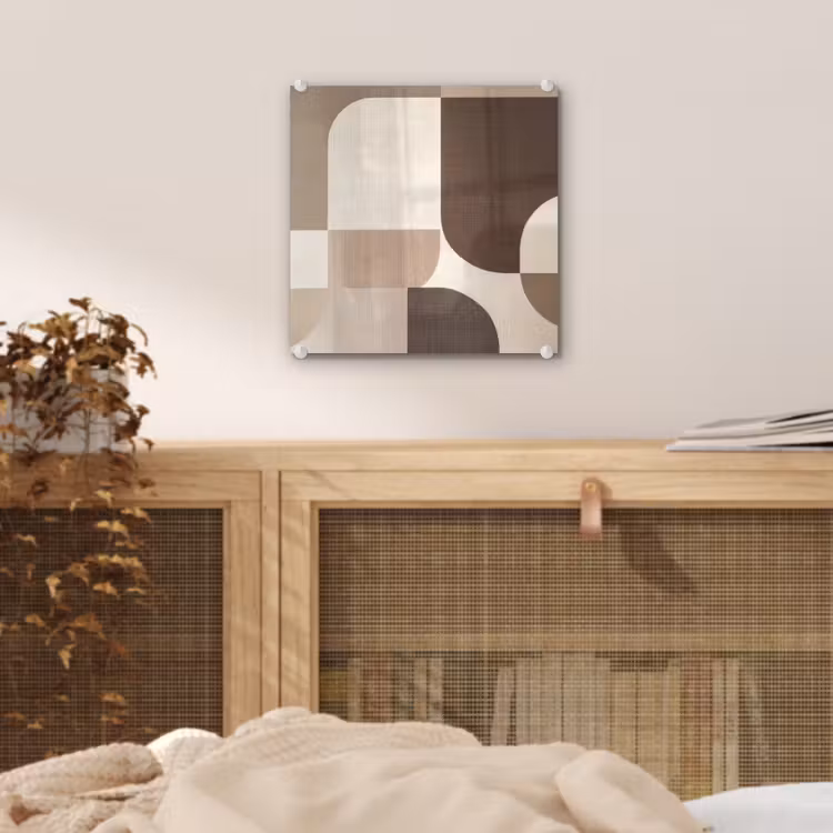 Geometrisch - Geweven structuur - Modern plexiglas 5mm klein -sfeer4