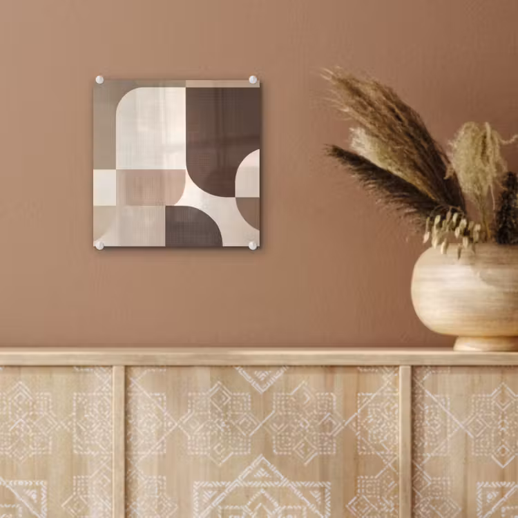 Geometrisch - Geweven structuur - Modern plexiglas 5mm klein -sfeer5
