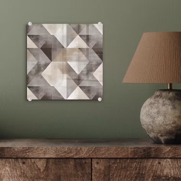 Geometrisch - Motief - Aardetinten plexiglas 5mm klein 11 -sfeer3