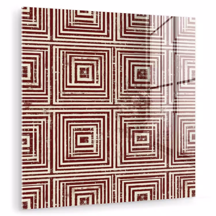 Geometrisch - Patroon - Rood plexiglas 5mm klein 11 -zzzproduct_nieuw
