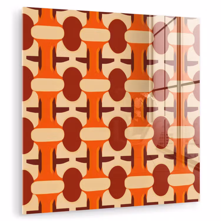 Geometrisch - Retro - Oranje plexiglas 5mm klein 11 -zzzproduct_nieuw