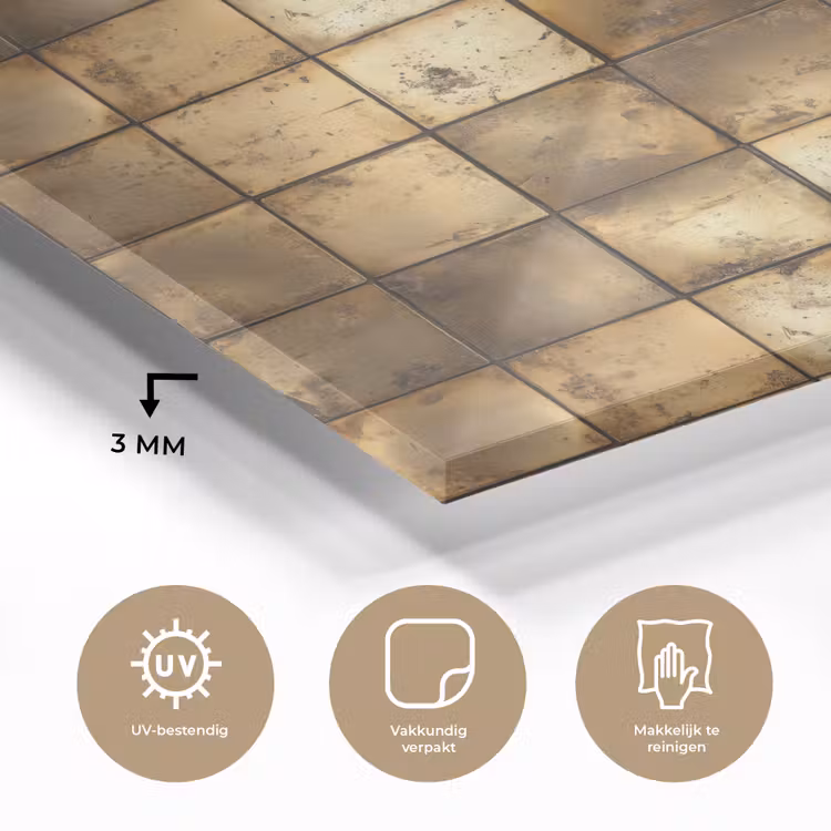 Geometrisch - Tegels - Goud plexiglas 5mm klein 11 -sfeer2