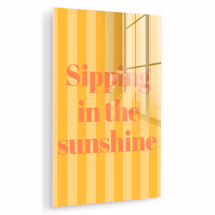 Gestreept - Geel - Sunshine - Letters plexiglas 5mm klein -zzzproduct_nieuw