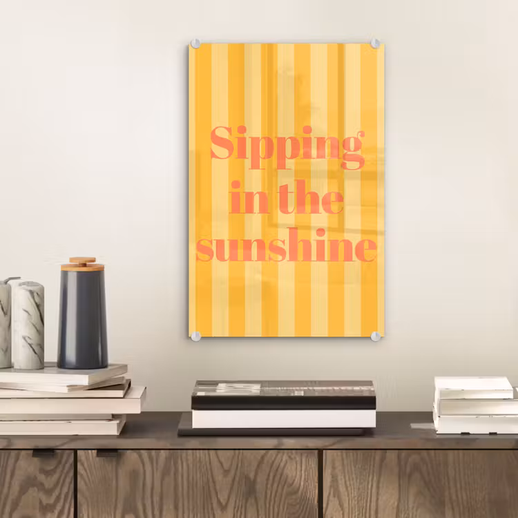 Gestreept - Geel - Sunshine - Letters plexiglas 5mm klein -sfeer1