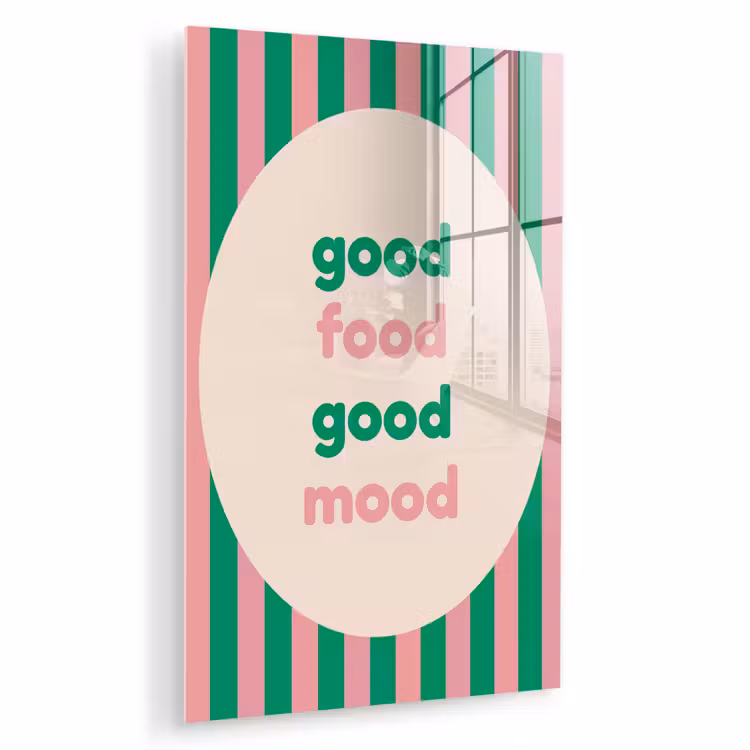 Gestreept - Quote - Ovaal - Roze plexiglas 5mm klein -zzzproduct_nieuw
