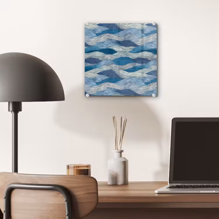 Getekend - Blauw - Wit - Golvend - Streepjes plexiglas 5mm klein 11 -sfeer6