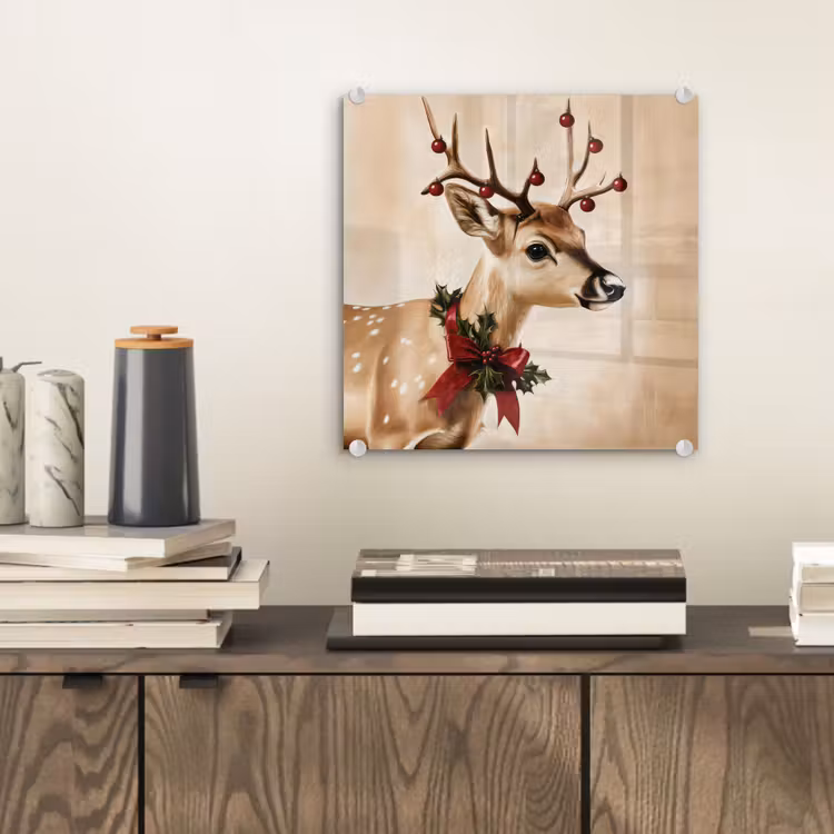 Gewei - Kerst - Rendier - Rood plexiglas 5mm klein -sfeer1