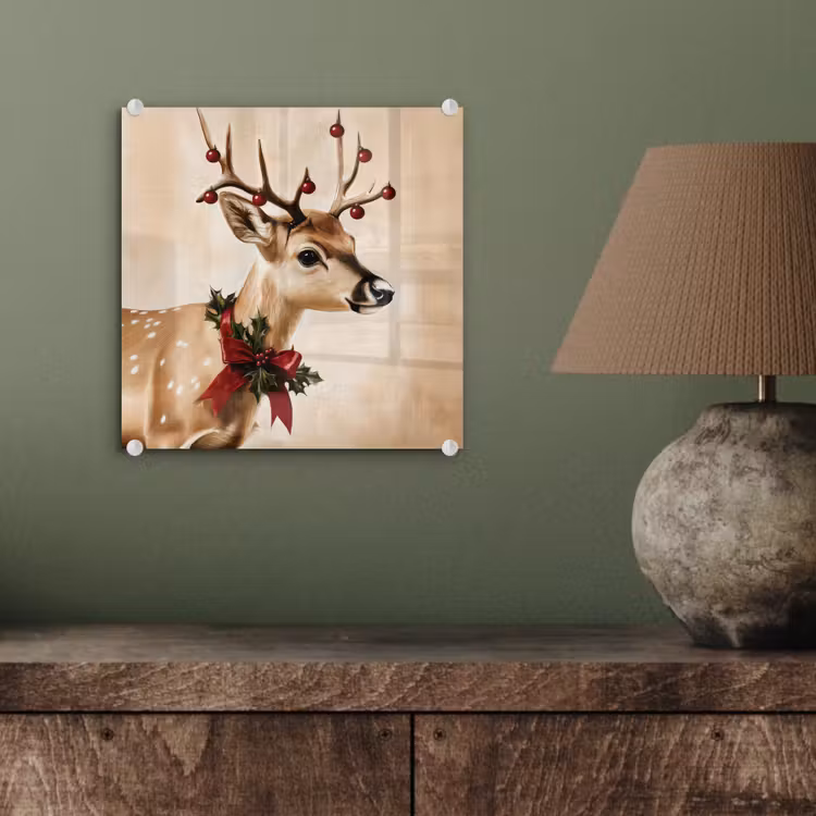 Gewei - Kerst - Rendier - Rood plexiglas 5mm klein -sfeer3