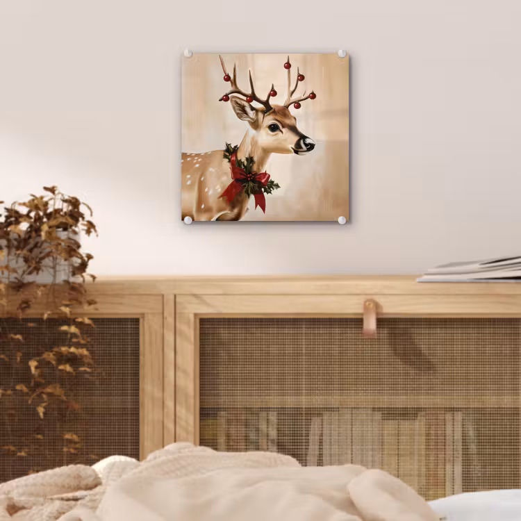 Gewei - Kerst - Rendier - Rood plexiglas 5mm klein -sfeer4