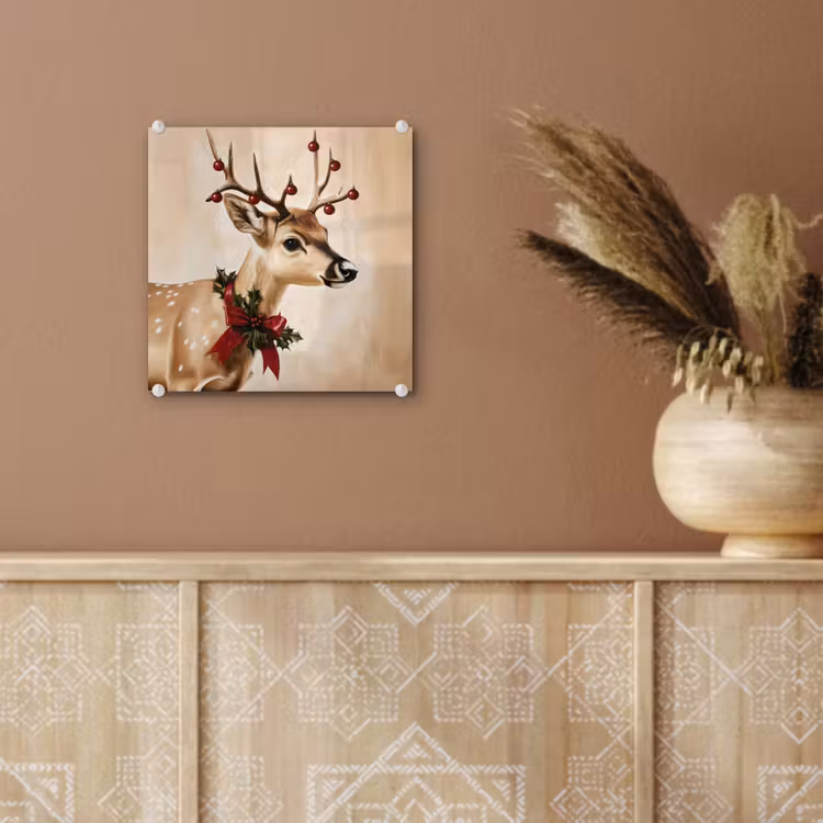 Gewei - Kerst - Rendier - Rood plexiglas 5mm klein -sfeer5