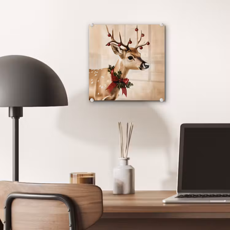 Gewei - Kerst - Rendier - Rood plexiglas 5mm klein -sfeer6