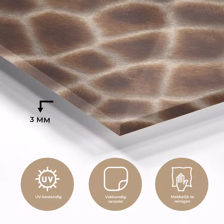 Giraf - Bruin - Vacht plexiglas 5mm klein 11 -sfeer2