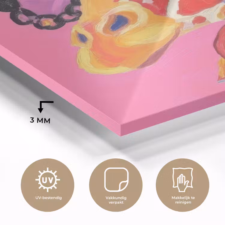 Giraf - Roze - Bril - Sjaal plexiglas 5mm klein -sfeer2