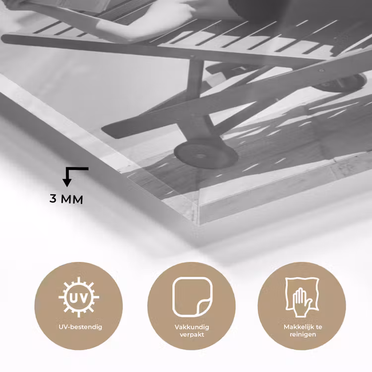 Glamour - Modern - Zwart - Wit plexiglas 5mm klein -sfeer2