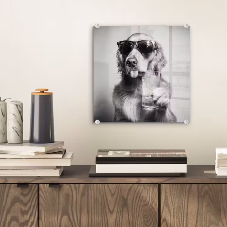 Golden retriever - Hond - Zonnebril - Gkas plexiglas 5mm klein -sfeer1