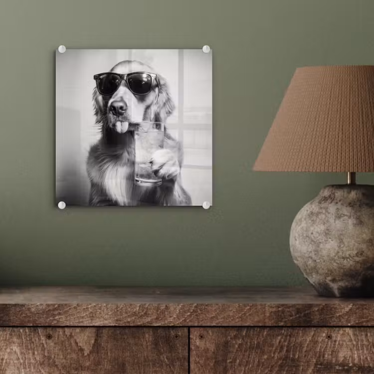 Golden retriever - Hond - Zonnebril - Gkas plexiglas 5mm klein -sfeer3