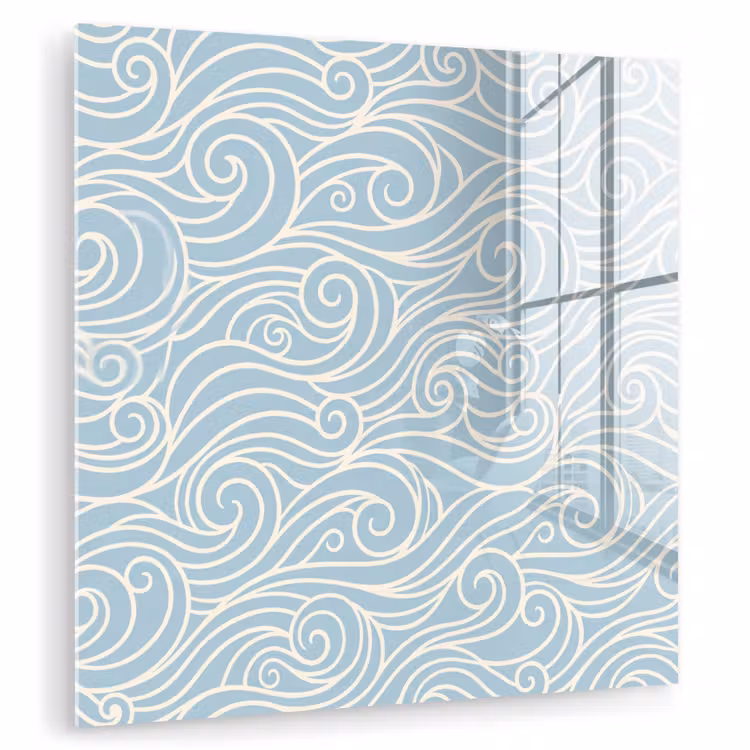 Golf - Abstract - Natuur - Modern - Blauw plexiglas 5mm klein -zzzproduct_nieuw