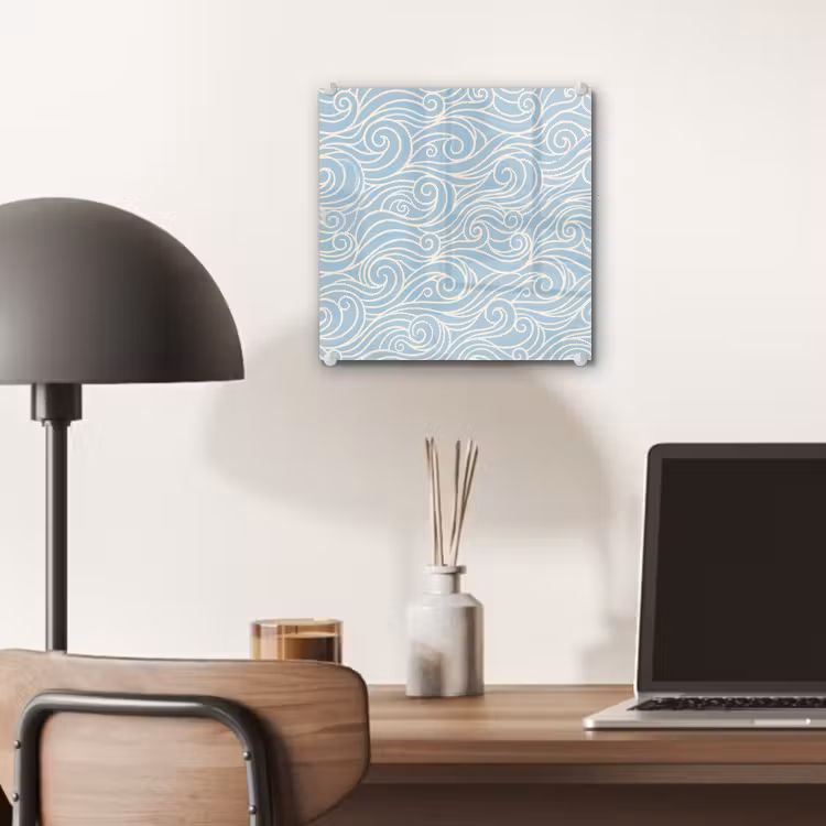 Golf - Abstract - Natuur - Modern - Blauw plexiglas 5mm klein -sfeer6