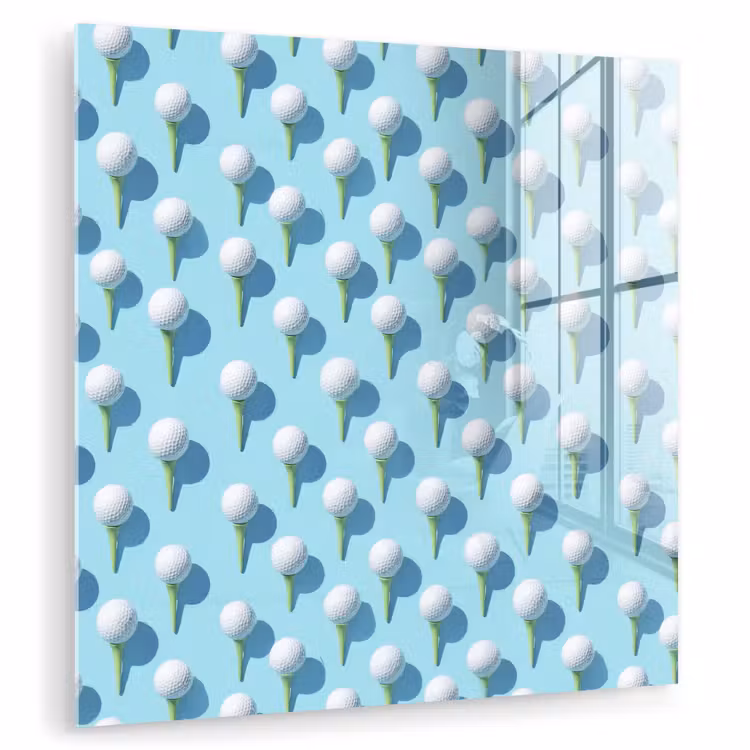 Golf - Ballen - Blauw plexiglas 5mm klein 11 -zzzproduct_nieuw