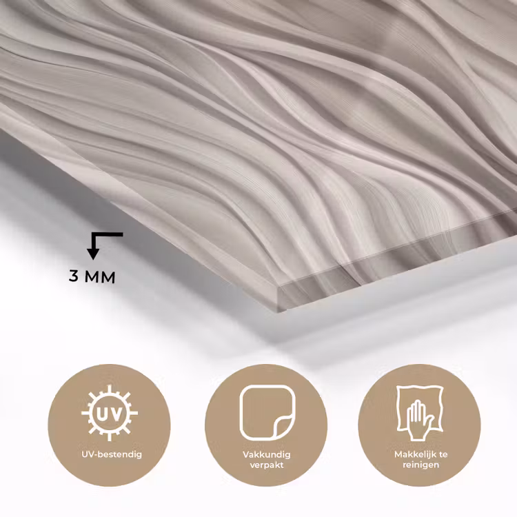 Golven - 3D - Crème plexiglas 5mm klein 11 -sfeer2