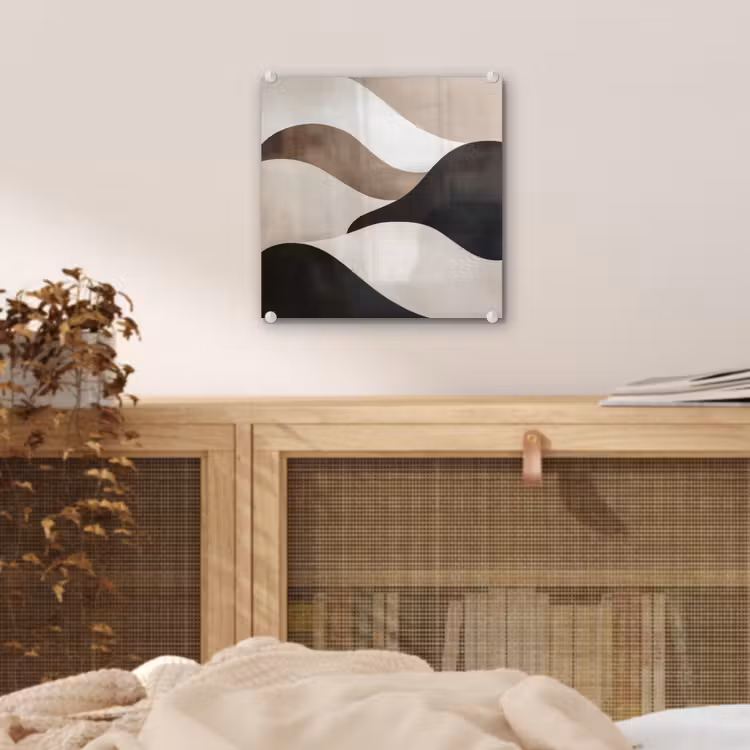 Golven - Abstract - Beige plexiglas 5mm klein -sfeer4
