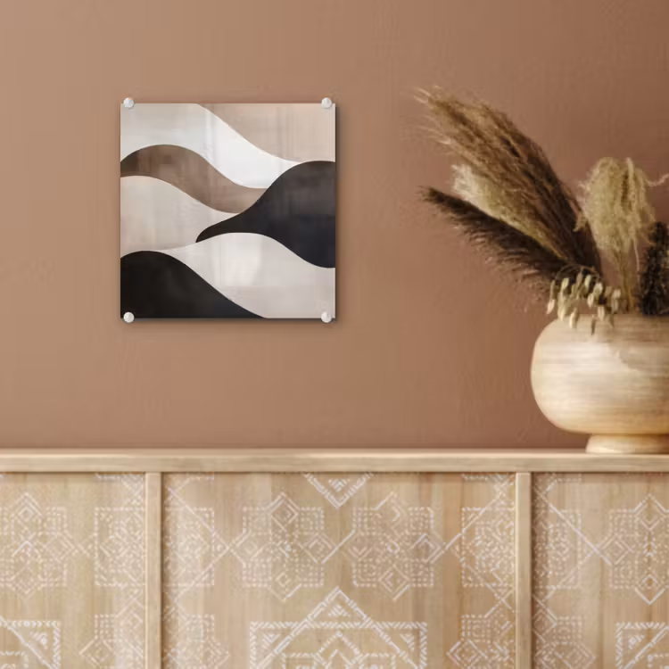 Golven - Abstract - Beige plexiglas 5mm klein -sfeer5