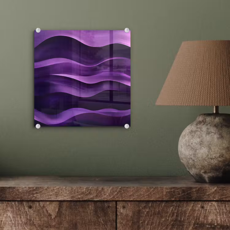 Golven - Abstract - Paars plexiglas 5mm klein -sfeer3
