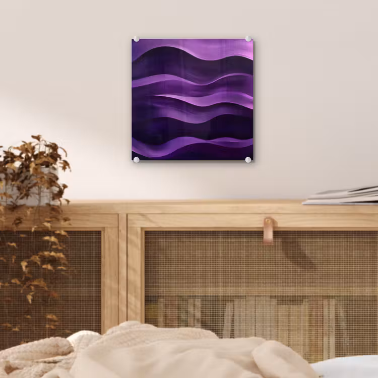 Golven - Abstract - Paars plexiglas 5mm klein -sfeer4