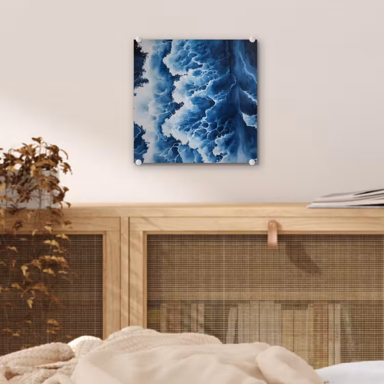 Golven - Blauw - Schuim plexiglas 5mm klein -sfeer4