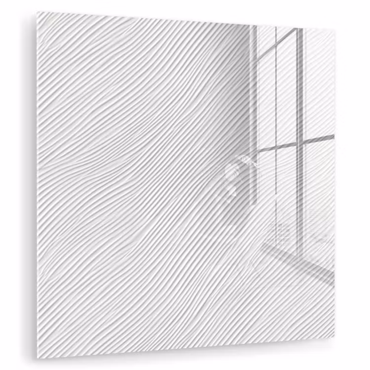 Golven - Ribbels - Wit plexiglas 5mm klein 11 -zzzproduct_nieuw
